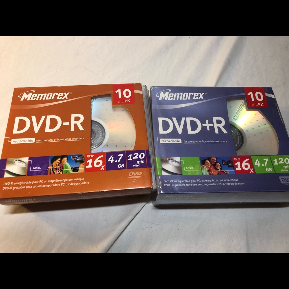 Blank Memorex DVD-R ,only one taken out of each pack, 18 count, rest new unused